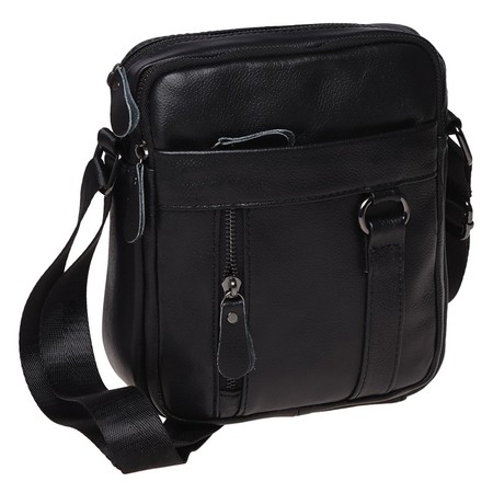 Мужская кожаная сумка Borsa Leather K11169a-black купить недорого в Ты Купи