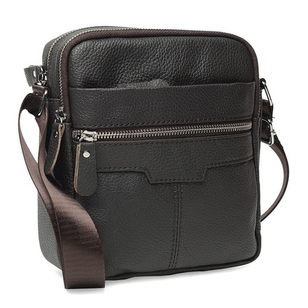 Мужская кожаная сумка Borsa Leather K18016a-brown купить недорого в Ты Купи