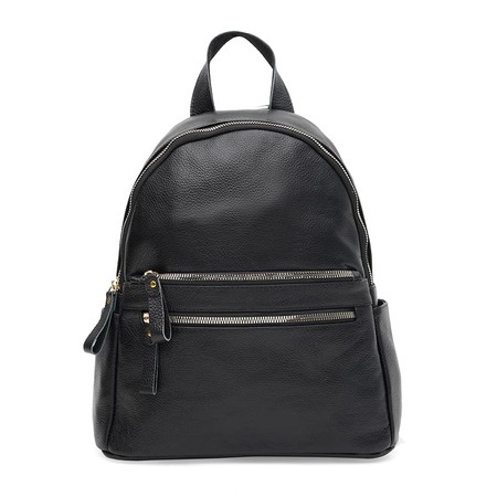 Женский кожаный рюкзак Borsa Leather k1s005-black купить недорого в Ты Купи