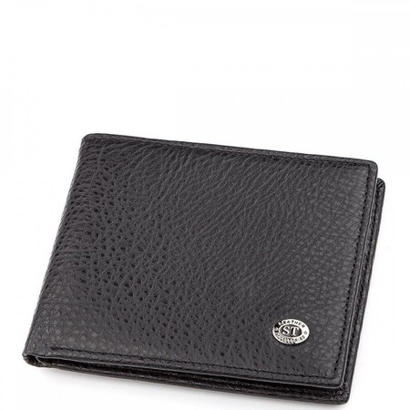 Чоловічий шкіряний гаманець ST Leather 18319 (ST160) Чорний купити недорого в Ти Купи
