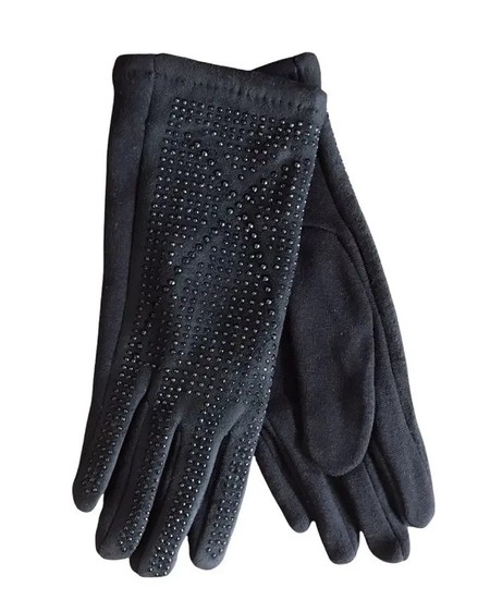 Женские стрейчевые перчатки чёрные 192s3 L купить недорого в Ты Купи