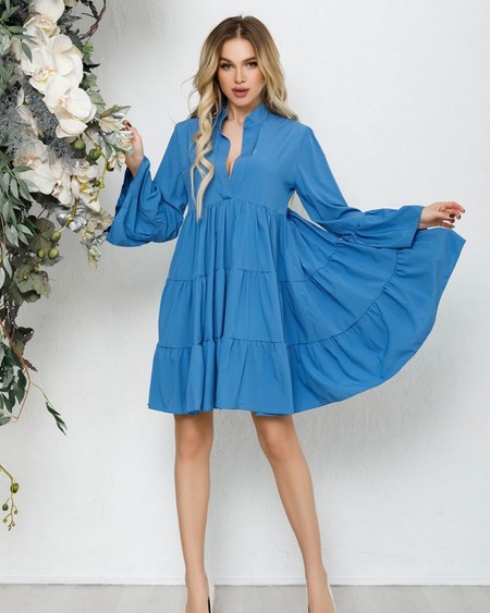 Сукня ISSA PLUS 12573 S блакитний купити недорого в Ти Купи