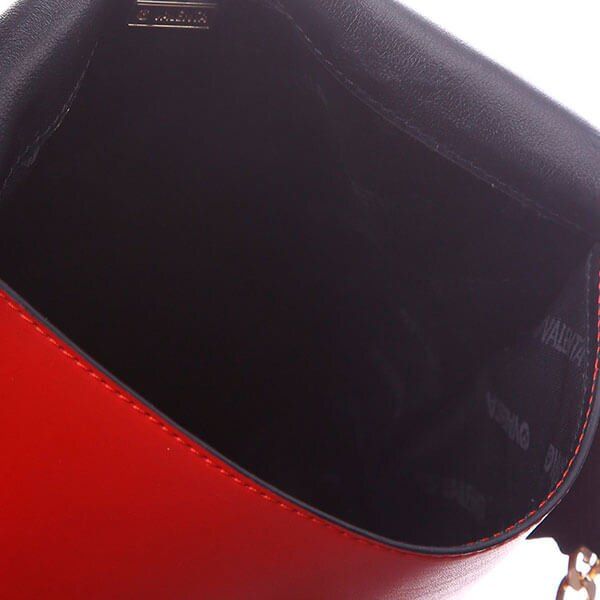 Женская кожаная черно-красная сумка Valenta ВЕ6095233 купить недорого в Ты Купи