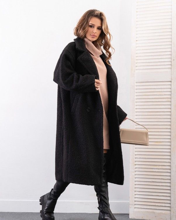 Пальто ISSA PLUS 14271 S черный купить недорого в Ты Купи