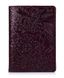Шкіряна обкладинка на паспорт HiArt PC-01 Mehendi Art темно-фіолетова Фіолетовий