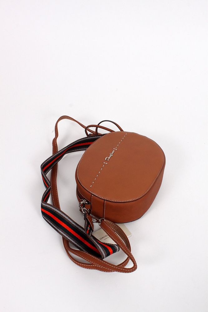 Женская коричневая сумка из экокожи David Jones Сандра 6128-1 купить недорого в Ты Купи