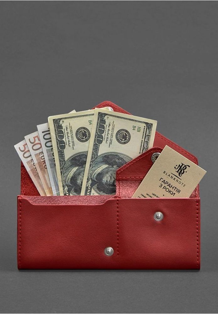 Женский кожаный кошелек Керри 1.0 красный BN-W-1-RED купить недорого в Ты Купи