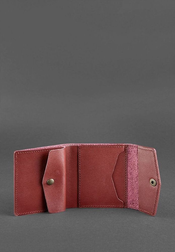 Шкіряний жіночий гаманець BlankNote 2.1 бордовий Krast BN-W-2-1-VIN купити недорого в Ти Купи