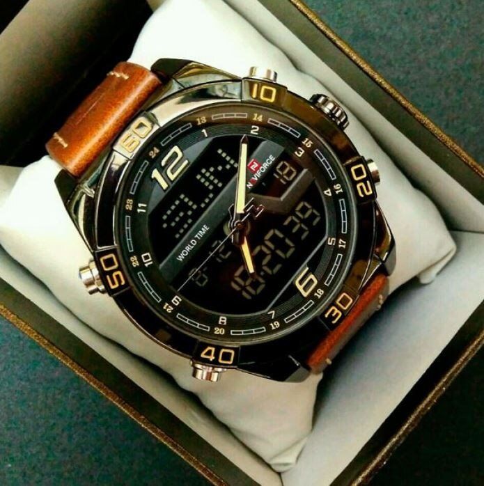 Чоловічий спортивний годинник NAVIFORCE LEGION BROWN NF9128 (+1285) купити недорого в Ти Купи
