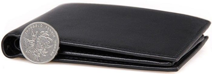 Чоловічий шкіряний гаманець Vintage 14449 Чорний купити недорого в Ти Купи