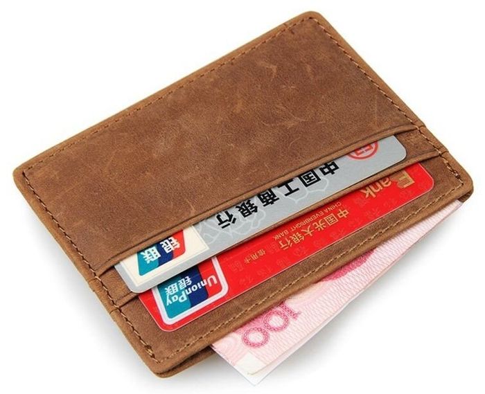 Шкіряна Кредитница з RFID захистом Vintage 14375 Коричневий купити недорого в Ти Купи
