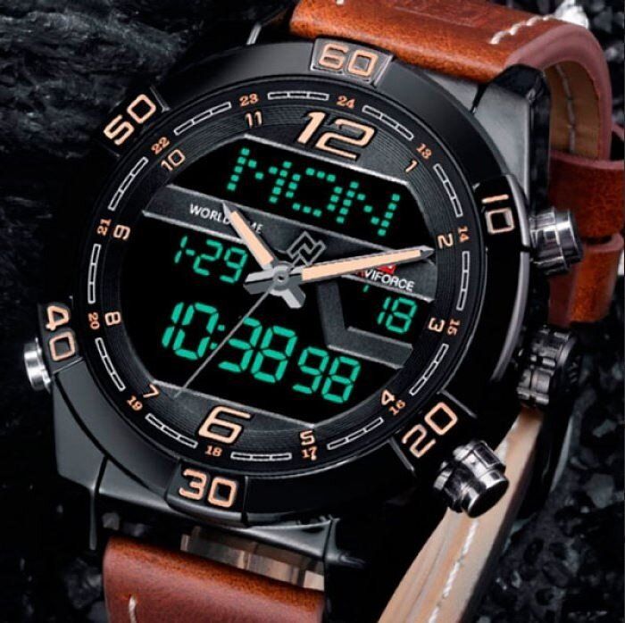 Мужские спортивные часы NAVIFORCE LEGION BROWN NF9128 (1285) купить недорого в Ты Купи