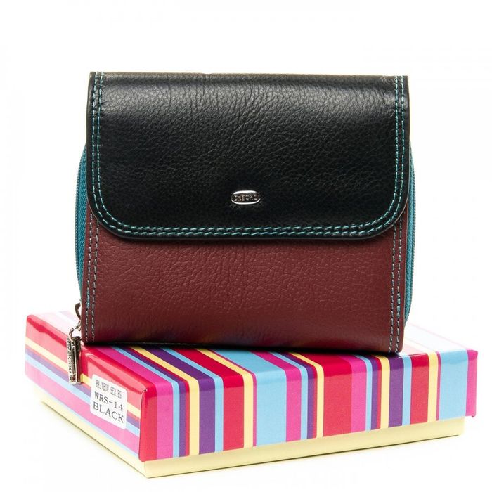 Жіночий гаманець зі шкіри Rainbow DR. BOND WRS-14 black купити недорого в Ти Купи