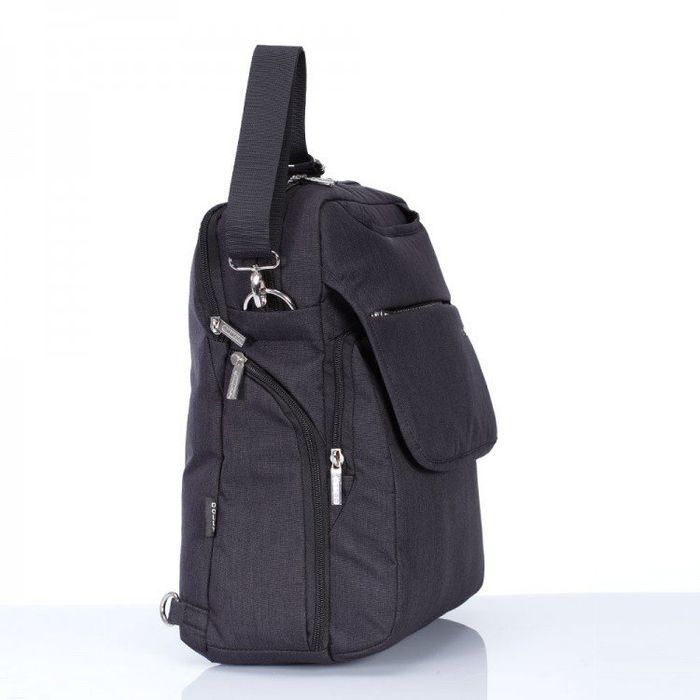Молодежная сумка-рюкзак из ткани Dolly 368 черная купить недорого в Ты Купи
