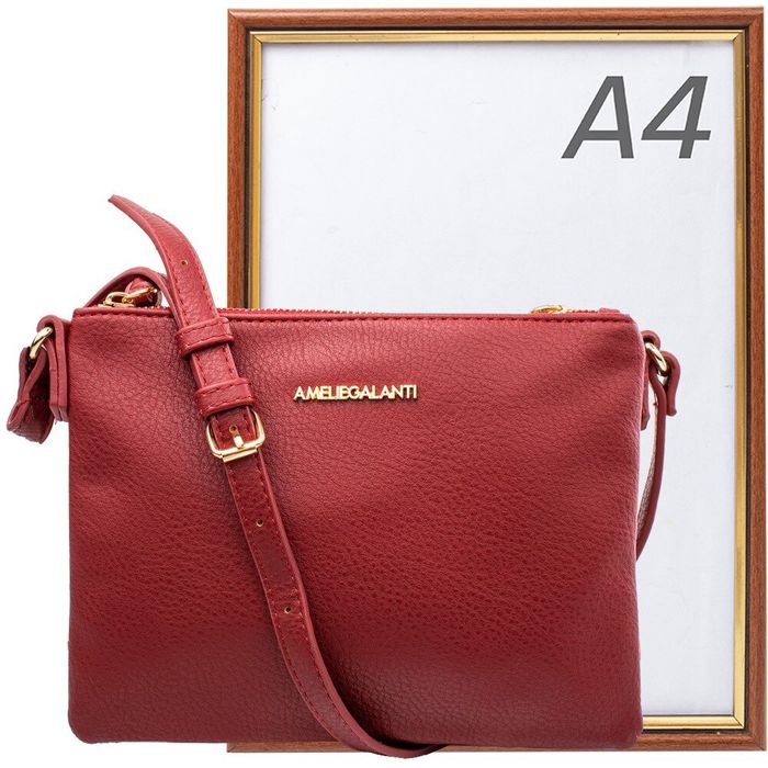 Жіноча сумка-клатч зі шкірозамінника AMELIE GALANTI a991508-red купити недорого в Ти Купи