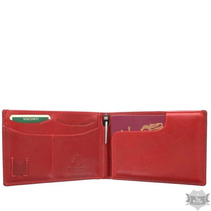 Кошелек-тревелер Visconti RFID MZ-9 - JET (RED) купить недорого в Ты Купи