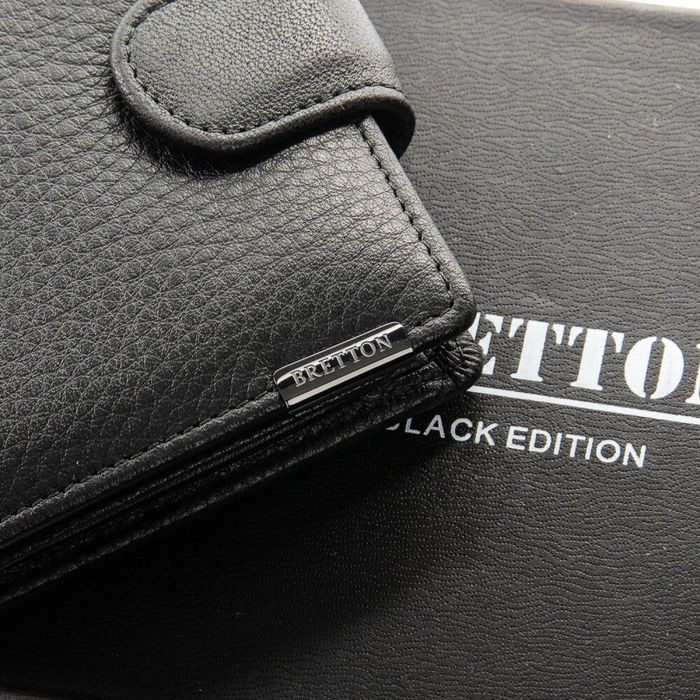 Шкіряний чоловічий гаманець BRETTON 163-9 black купити недорого в Ти Купи