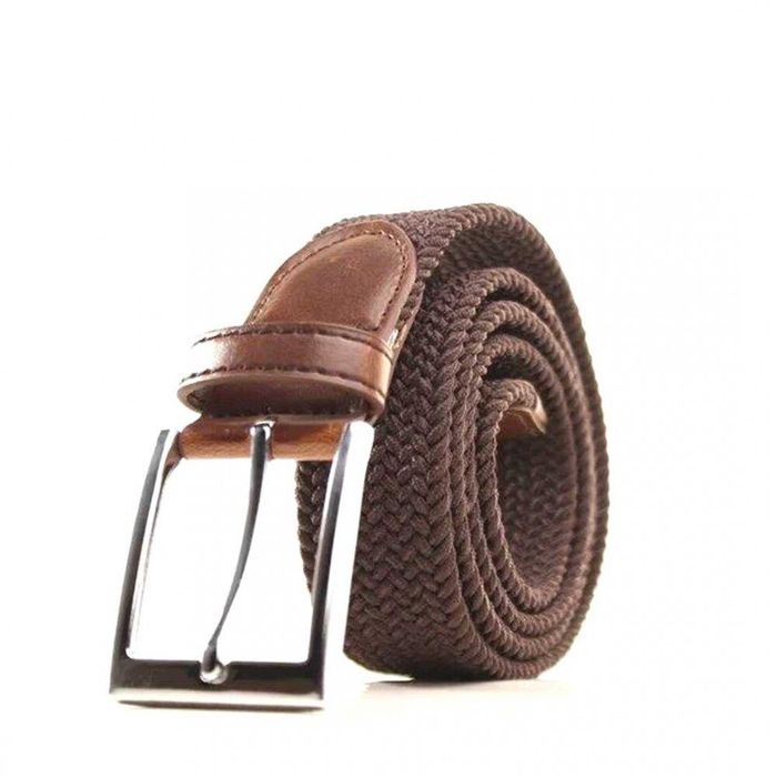Чоловічий плетений ремінь Alon коричневий L35R1W3 купити недорого в Ти Купи
