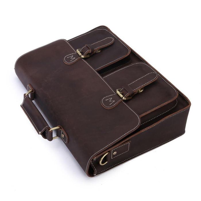 Мужской кожаный портфель Bexhill bx6922 Темно-коричневый купить недорого в Ты Купи