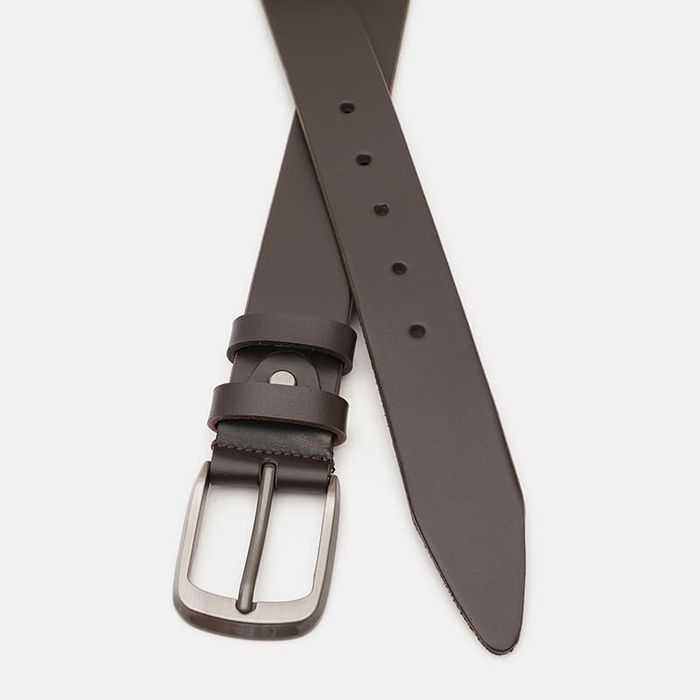 Мужской кожаный ремень Borsa Leather V1125FX04-brown купить недорого в Ты Купи
