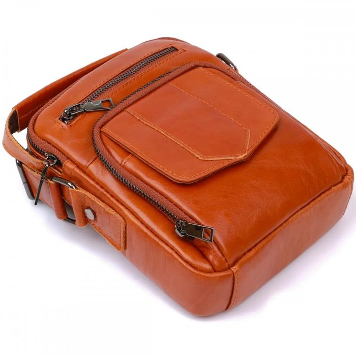 Чоловіча шкіряна сумка через плече Vintage 20693 купити недорого в Ти Купи