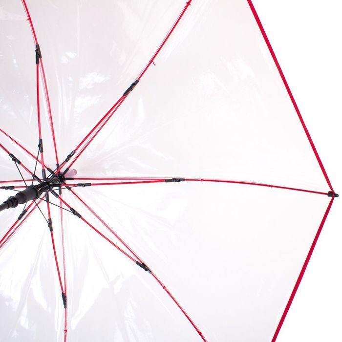 Зонт-трость прозрачный женский полуавтомат FARE Pure FARE7112-red купить недорого в Ты Купи