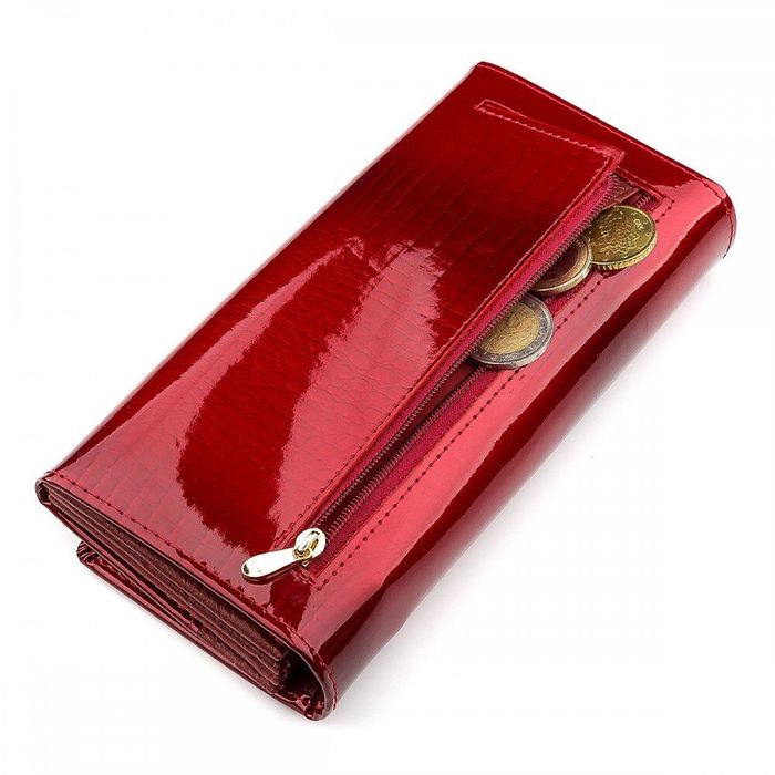 Кошелек из натуральной кожи ST Leather 18392 (S2001A) Красный купить недорого в Ты Купи