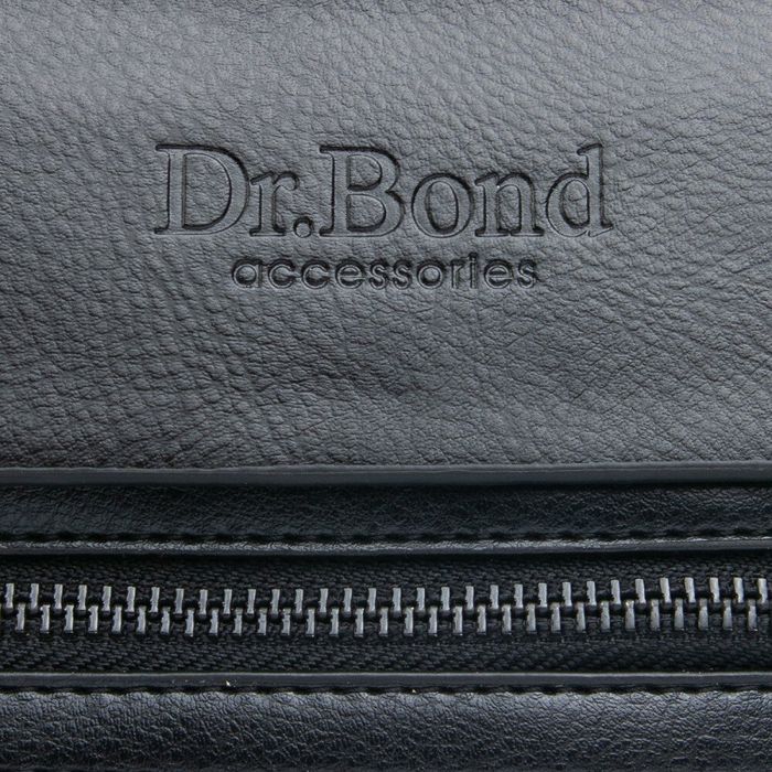 Чоловіча сумка через плече зі шкірозамінника DR. BOND GL 317-2 black купити недорого в Ти Купи