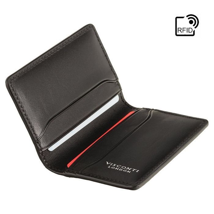 Кожаный картхолдер Visconti ENZ75 Ascari (Black Shadow) купить недорого в Ты Купи