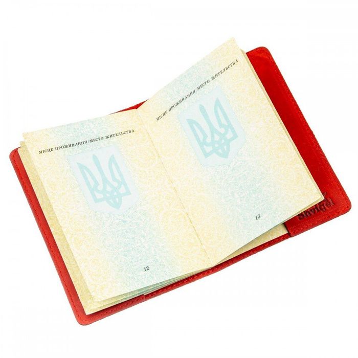 Обложка для паспорта из кожи Shvigel 13958 Красный купить недорого в Ты Купи