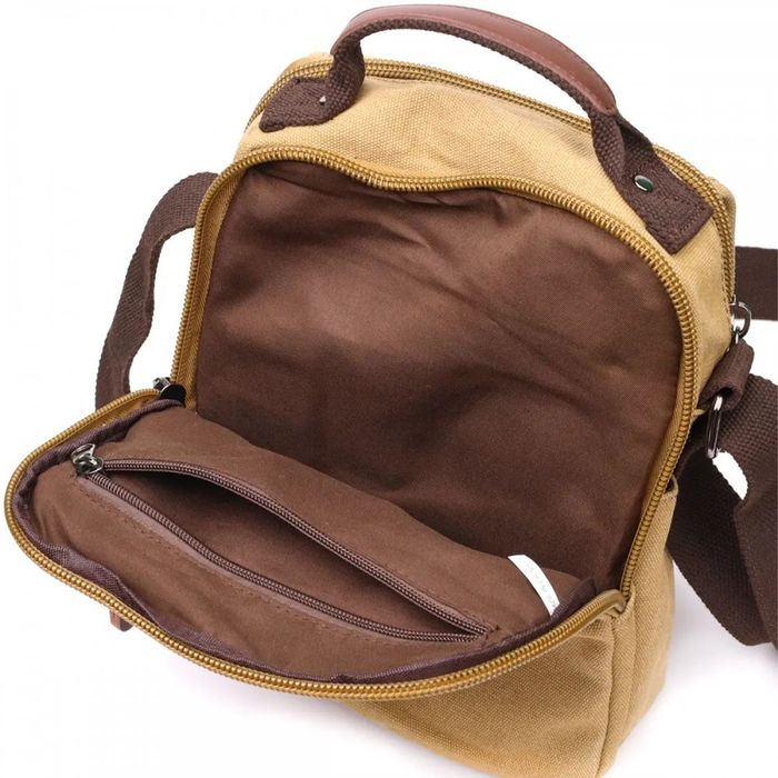 Мужская тканевая сумка через плечо Vintage 22229 купить недорого в Ты Купи