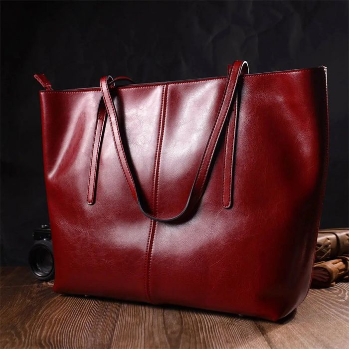 Женская кожаная сумка шоппер Vintage 22076 купить недорого в Ты Купи