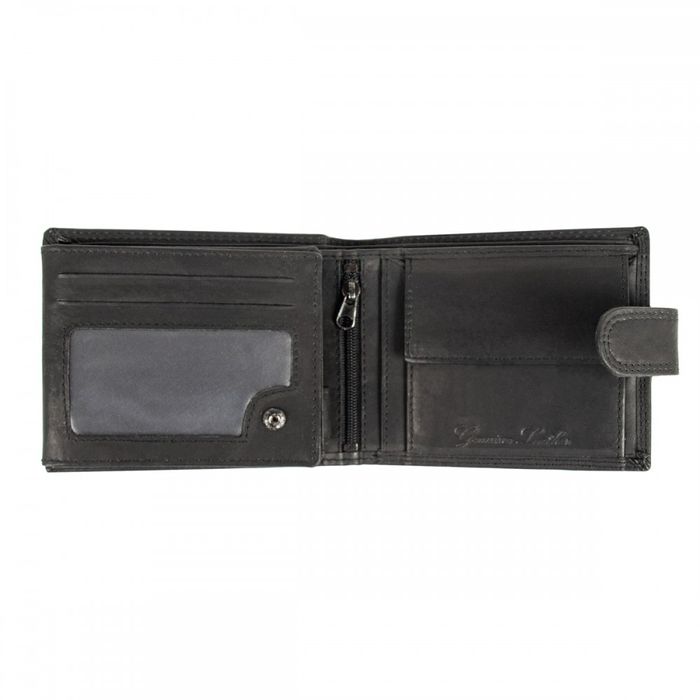 Англійський чоловічий шкіряний гаманець JCB NC42MN Black (Чорний) купити недорого в Ти Купи