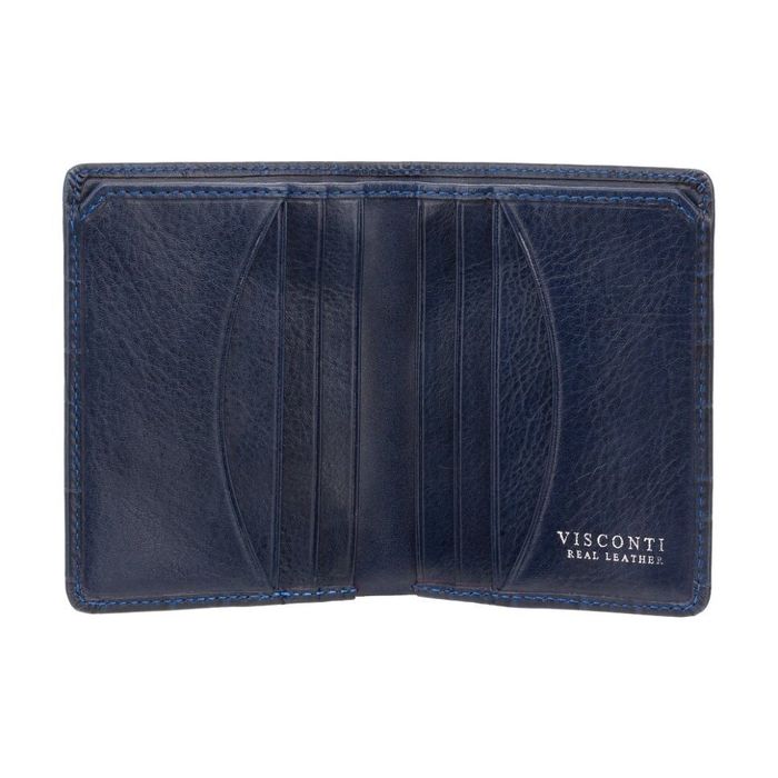 Кожаный мужской кошелек с RFID защитой Visconti cr91 blue купить недорого в Ты Купи