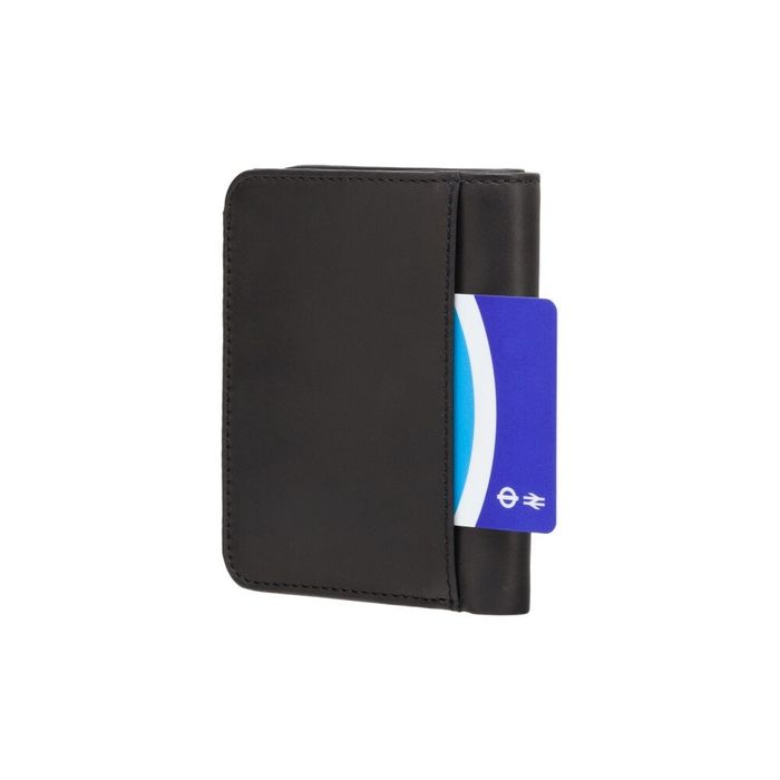 Кожаный мужской кошелек Visconti VSL34 Lank c RFID (Black-Orange) купить недорого в Ты Купи