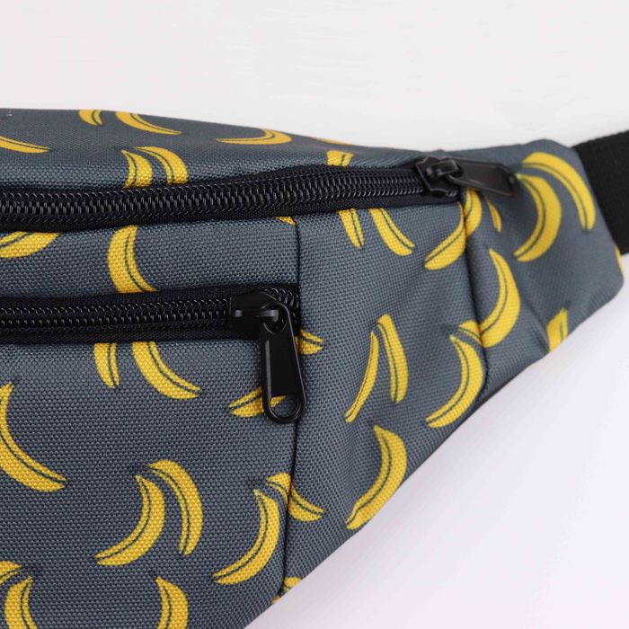 Серая бананка из ткани Twins Store Б109 купить недорого в Ты Купи
