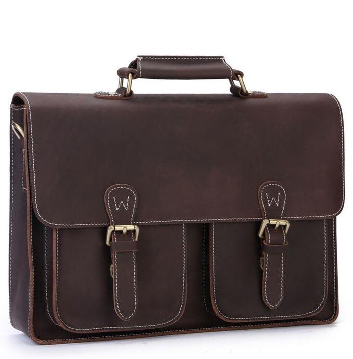 Мужской кожаный портфель Bexhill bx6922 Темно-коричневый купить недорого в Ты Купи