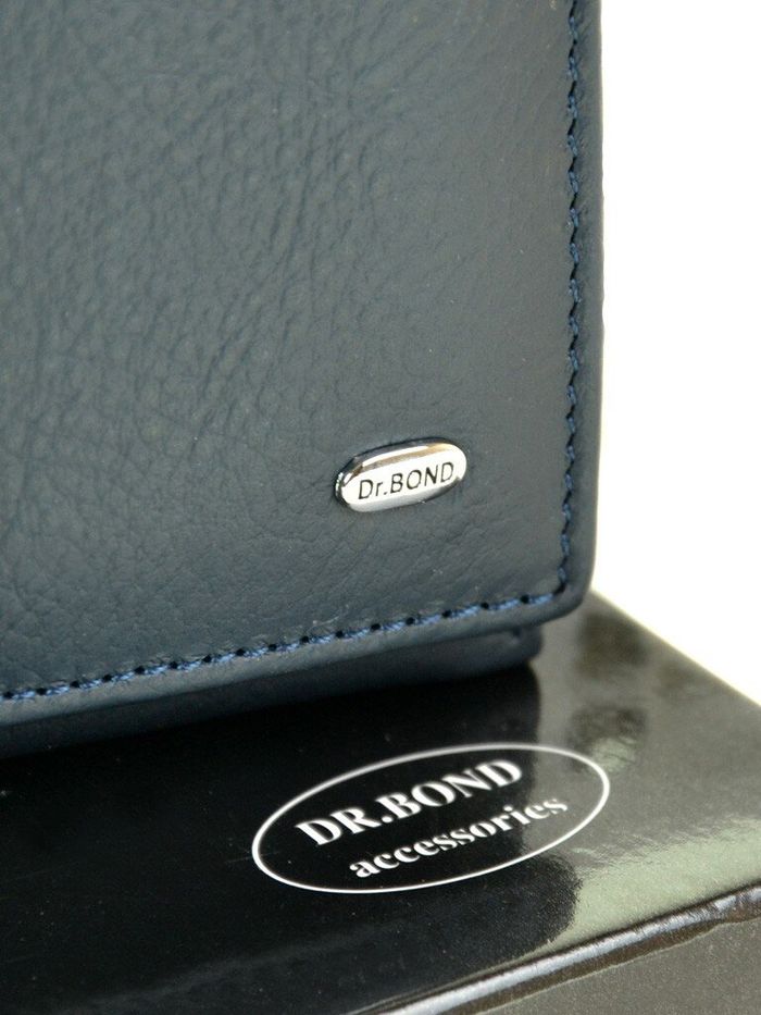 Шкіряний гаманець Classik DR. BOND W11 dark-blue купити недорого в Ти Купи