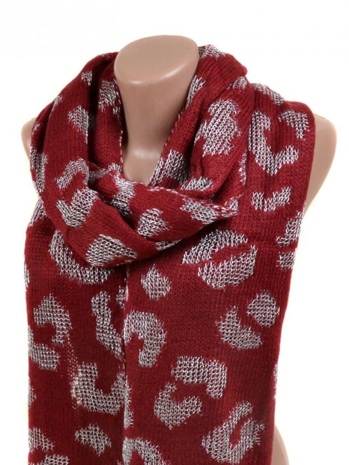 Женский шерстяной шарф M0430 red купить недорого в Ты Купи