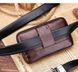 Шкіряна темно- сумка на пояс для смартфона Bull t1366 Темно-коричневий
