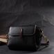 Молодіжна жіноча шкіряна сумка через плече Vintage 22265, Чорний