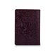 Шкіряна обкладинка на паспорт HiArt PC-01 Mehendi Art темно-фіолетова Фіолетовий