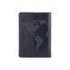 Обкладинка для паспорта зі шкіри Hi Art «World Map» PC-02 Темно-синій