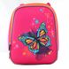 Шкільний каркасний рюкзак 1 Вересня 29х38х15 см 16 л для дівчаток H-12 Butterfly blue (554579)