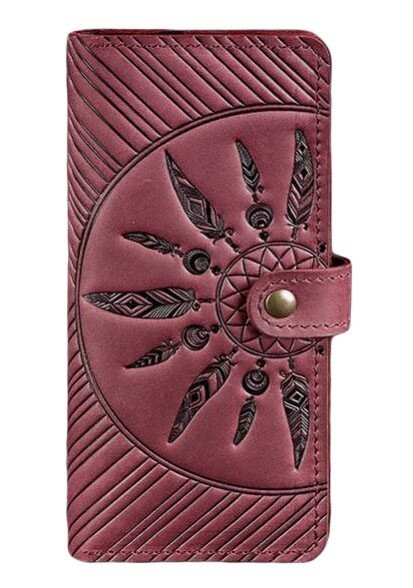 Жіноче портмоне зі шкіри BlankNote 7.0 «Інді» bn-pm-7-vin-ls купити недорого в Ти Купи
