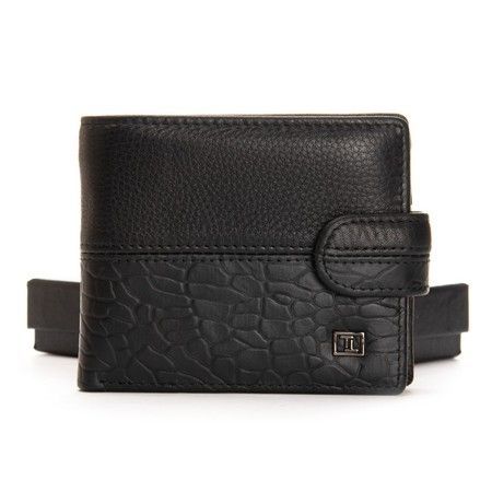 Мужской кожаный кошелек с зажимом для купюр BE BRETTON 208-L0613 black mix купить недорого в Ты Купи