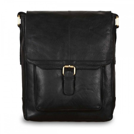 Мужская кожаная сумка Ashwood G32 Black (Черный) купить недорого в Ты Купи