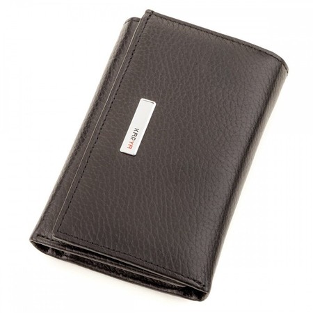 Чоловічий чорний гаманець з натуральної шкіри KARYA 17238 Чорний купити недорого в Ти Купи