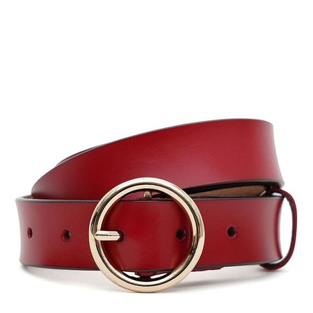 Жіночий ремінь шкіряний Borsa Leather CV1ZK-037r-red купити недорого в Ти Купи