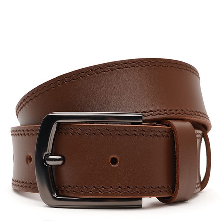 Мужской кожаный ремень Borsa Leather V1115FX58-brown купить недорого в Ты Купи